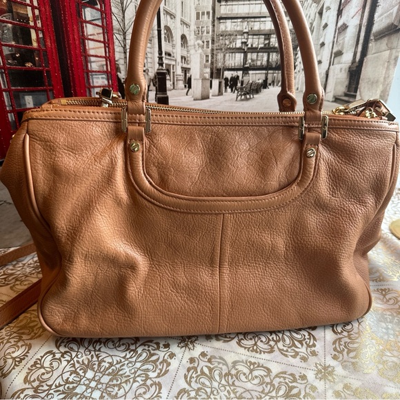 Tory Burch tan pebbled leather Amanda handbag - Picture 8 of 15